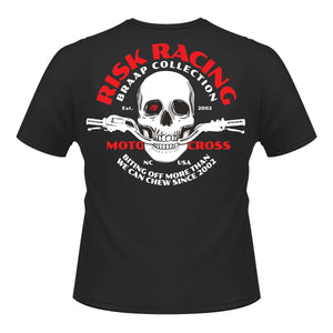 Risk Racing's Bones & Bars T-Shirt (Back side)