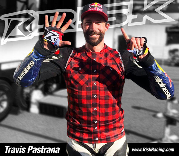 Travis Pastrana wearing palm protectors by Risk Racing