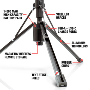 Luz telescópica FLi OVER-LANDER de 10' con control remoto inalámbrico