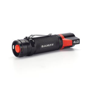 BAMFF 4.0 dual LED flashlight with tactical tail switch position | STKR Concepts - striker flashlight