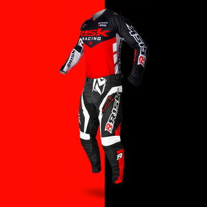 Risk Racing VENTilate V2 Jersey and Pants - Motocross Riding Gear - Black/Red background