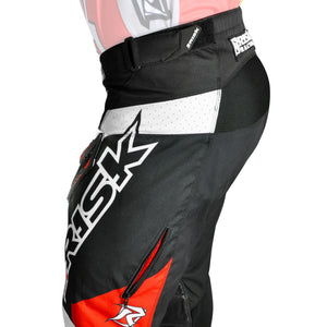 Risk Racing VENTilate V2 Pant - Red/Black - Motocross Riding Gear - Detail Side