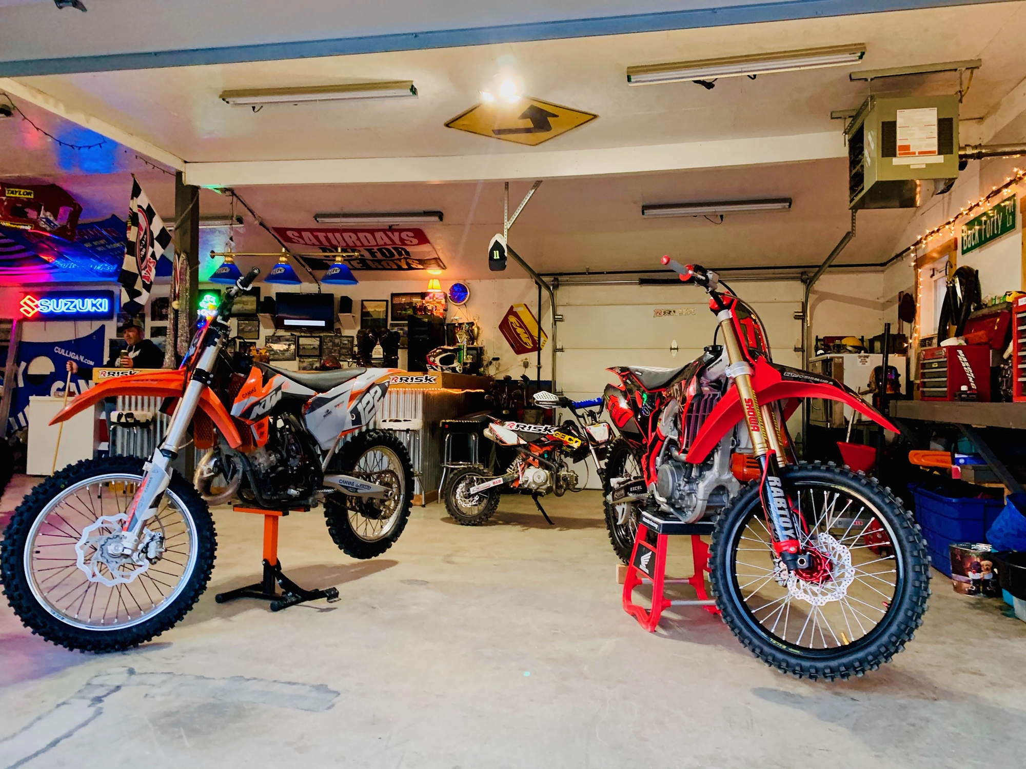 How to Create the Ultimate Moto-Garage -The Dirt Bike Man Cave - Risk Racing