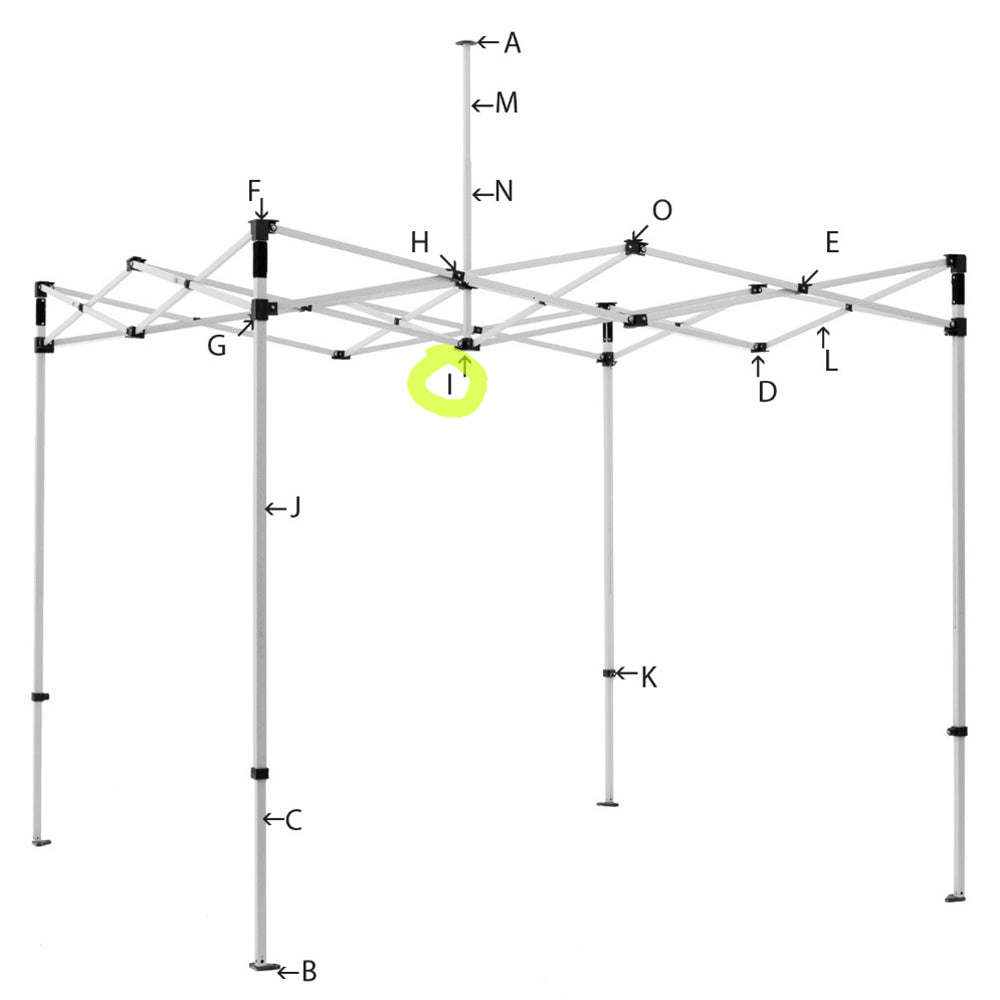 Tent Parts -I- Peak Pole plastic bracket