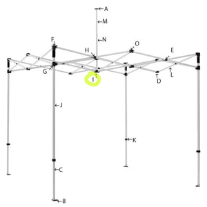 Tent Parts -I- Peak Pole plastic bracket