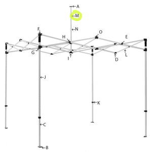 Tent Parts -M- Peak pole upper