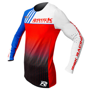 Risk Racing 2003 MX Jersey in Red White and Blue