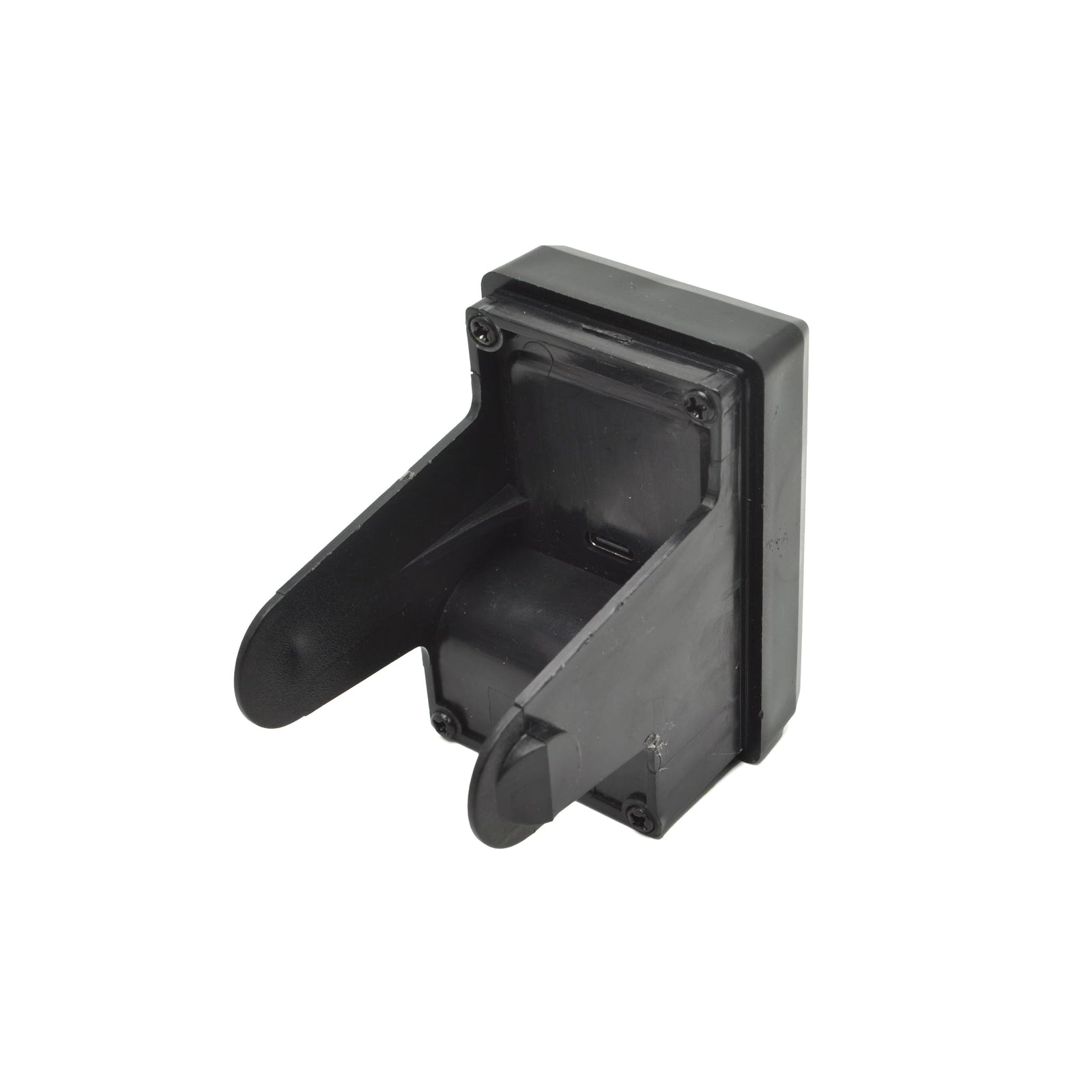 A black electronic gate part with a red logo, designed for the Holeshot Pro model.