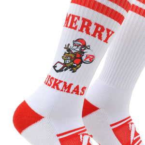 Merry Riskmas - Festive Edition Moto Socks - by RISK RACING