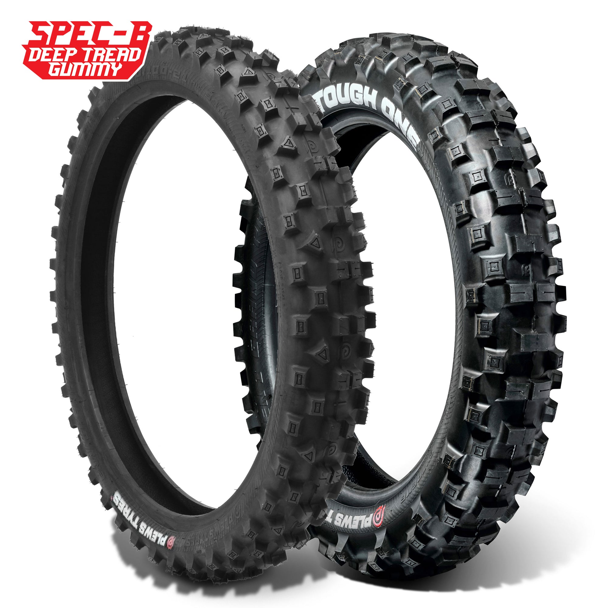 Plews Tyres | TOUGH ONE SPEC-B Enduro Set | EN1 THE TOUGH ONE SPEC-B Rear & EN1 GRAND PRIX Front Enduro Tire Bundle