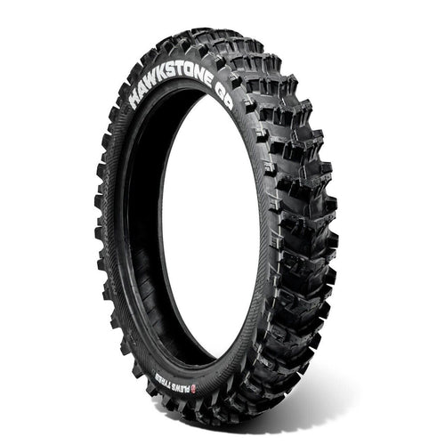 Product image of a Plews Tyres MX1 Hawkstone Soft Rear Tire in a white studio environment.