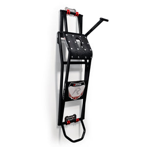 An RR1 hanging from RR1 wall mounts on white.