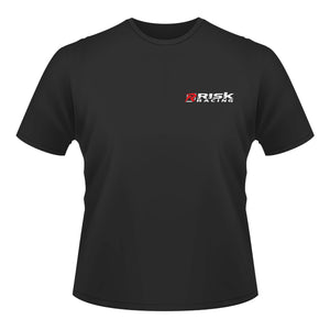 Risk Racing's Bones & Bars T-Shirt (Front side)