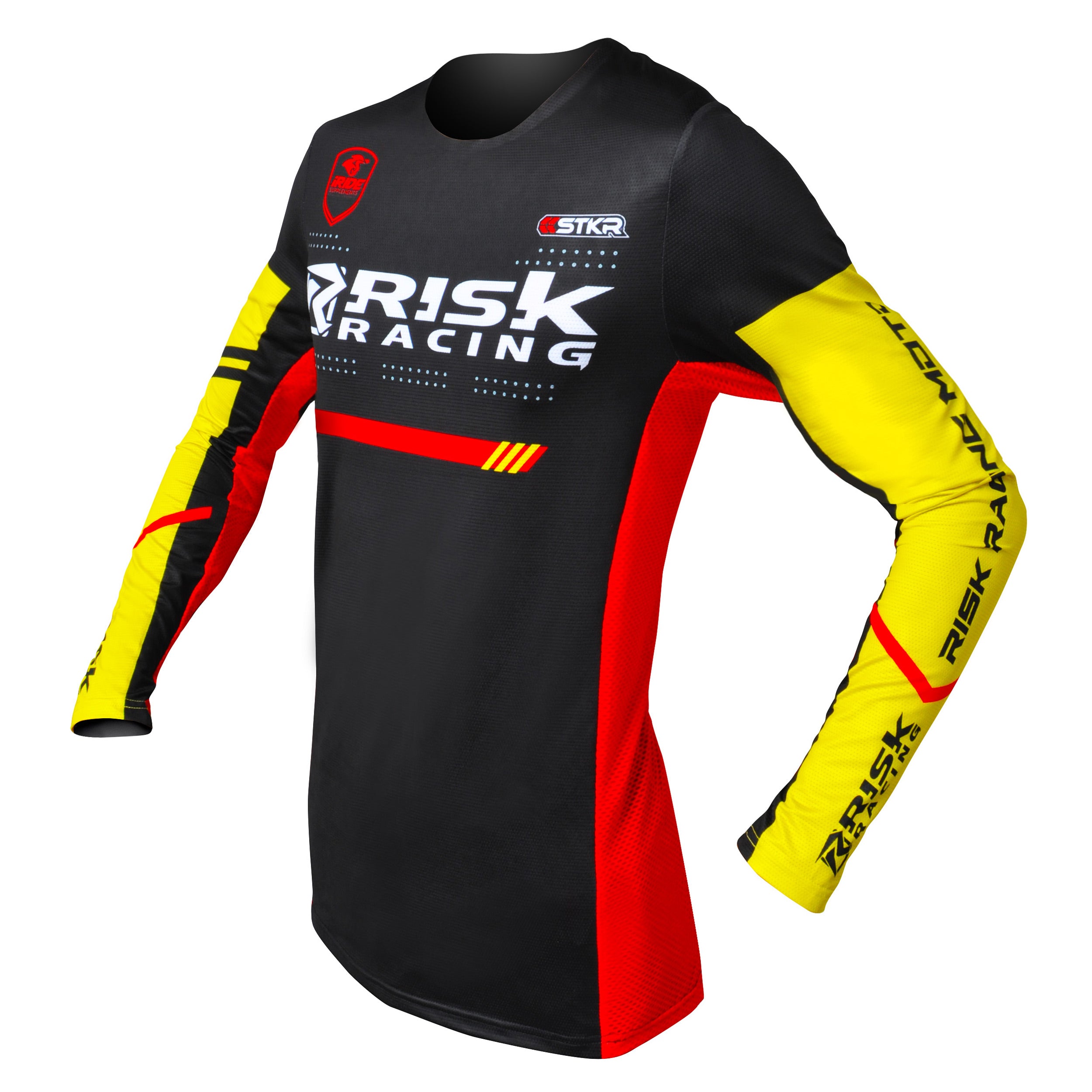 Risk Racing VENTilate PRO Motocross Jersey - Black, Yellow, & Red
