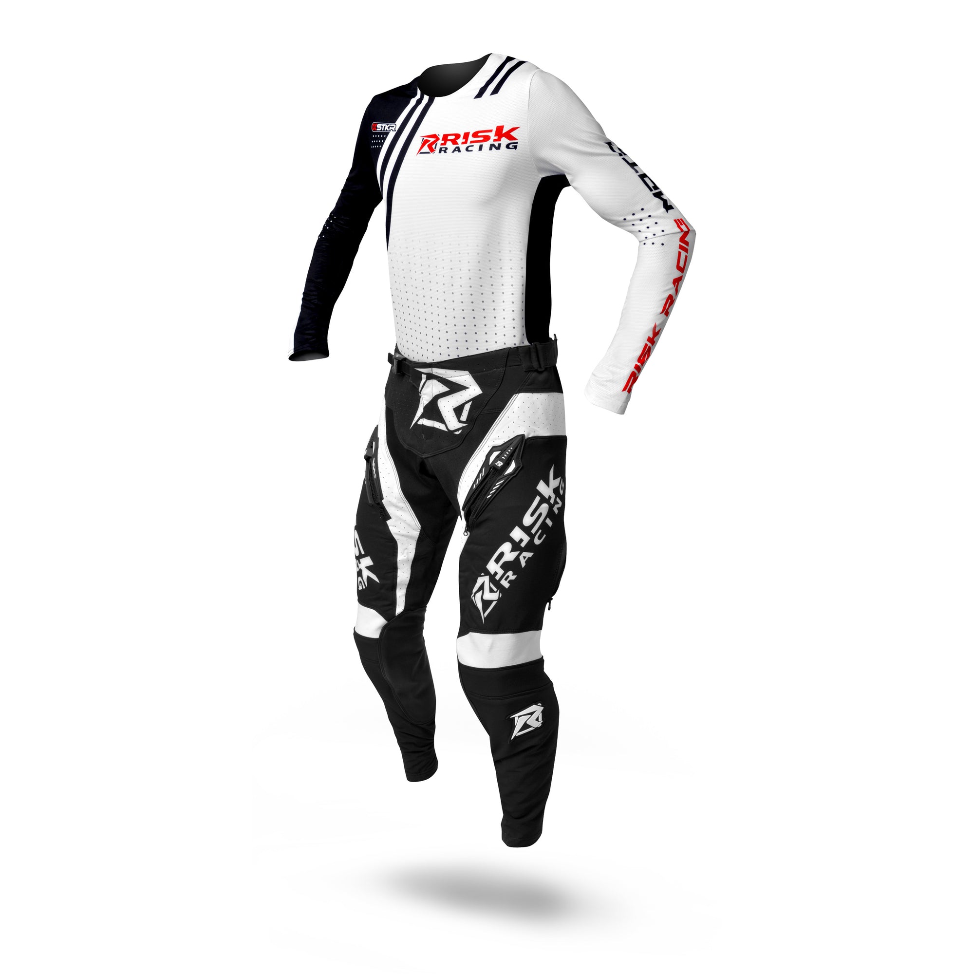 Risk Racing Youth Motocross Jersey White Black
