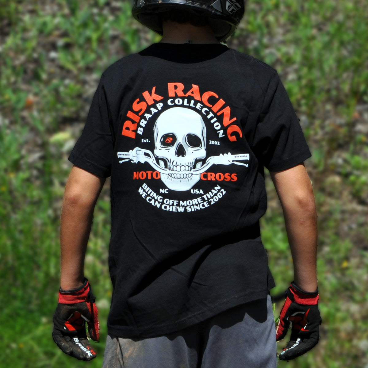 Risk Racing Bones Bars Youth Motocross T Shirt