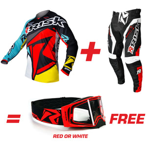 VENTilate V2 Teal & Black Jersey, Pants, & MX Goggles Bundle