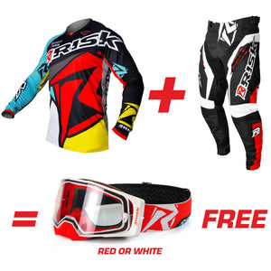 VENTilate V2 Teal & Black Jersey, Pants, & MX Goggles Bundle