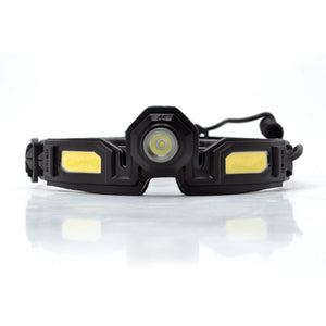 front facing shot of a FLEXIT Headlamp 3.0 in a white studio environment