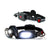 3qtr front shot and a 3qrt rear shot of a FLEXIT Headlamp 3.0 with the lights on in a white studio environment