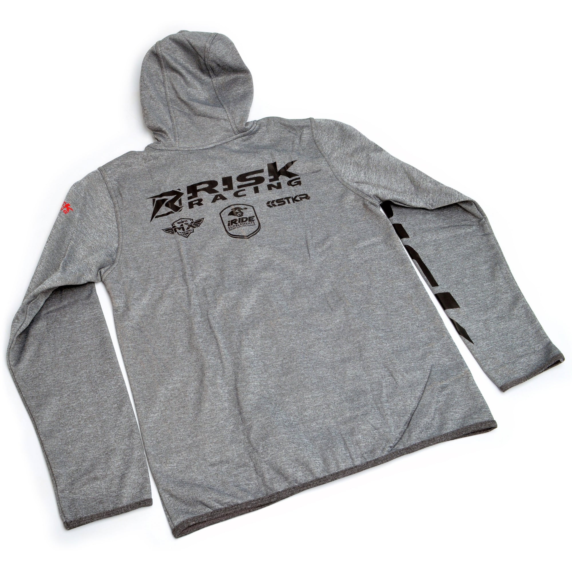 Motocross zipper Hoodie Jacket Gray Risk Racing 1 sq