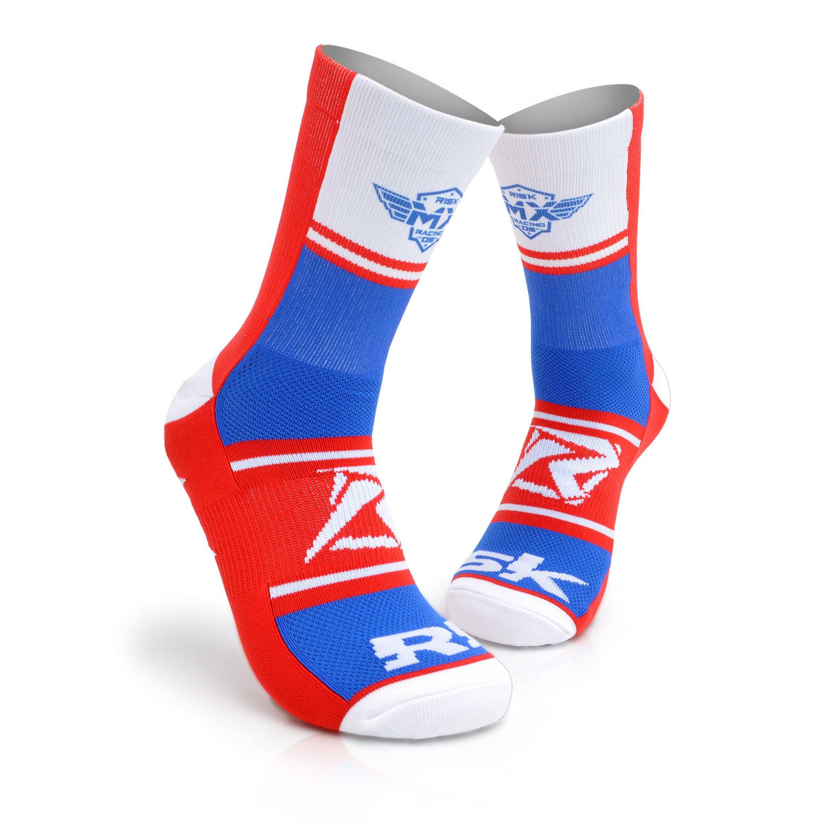 Hero Socks - Blue, Red & White Unisex Athletic Knee Socks