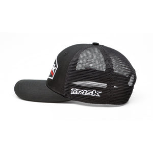 Risk-Black on Black Motocross Hat Side Left