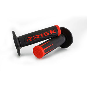 Red FUSION 2.0 Ergo Moto Grips with Fusion Grip Tech Bonding System