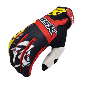 Risk Racing VENTilate V2 Glove - Yellow/Red - Motocross Riding Gear by Risk Racing - thumb view