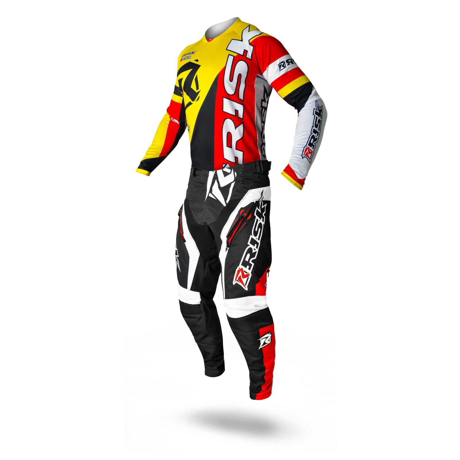 Risk Racing VENTilate V2 Jersey - Yellow/Red - Motocross Riding Gear - Front