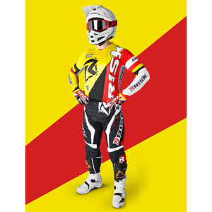 Risk Racing VENTilate V2 Jersey - Yellow/Red - Motocross Riding Gear - Full Gear with JAC V2 Goggles