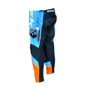 back side blue and orange Motocross dirtbike pant pants MX Moto gear - by Risk Racing