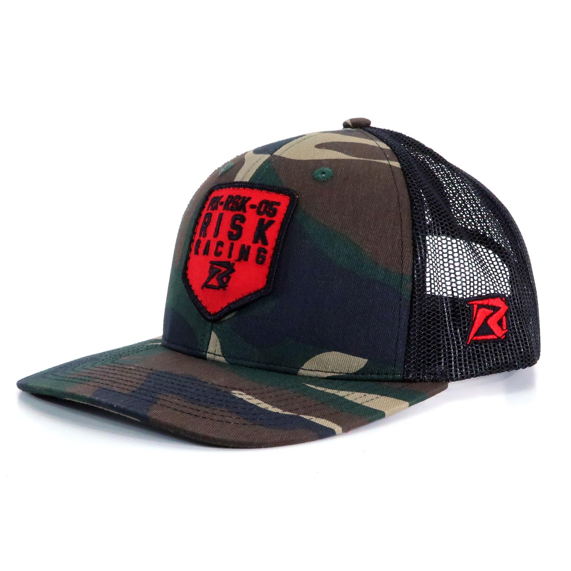 Risk Camo Red Patch Snapback Trucker Hat - Risk Racing
