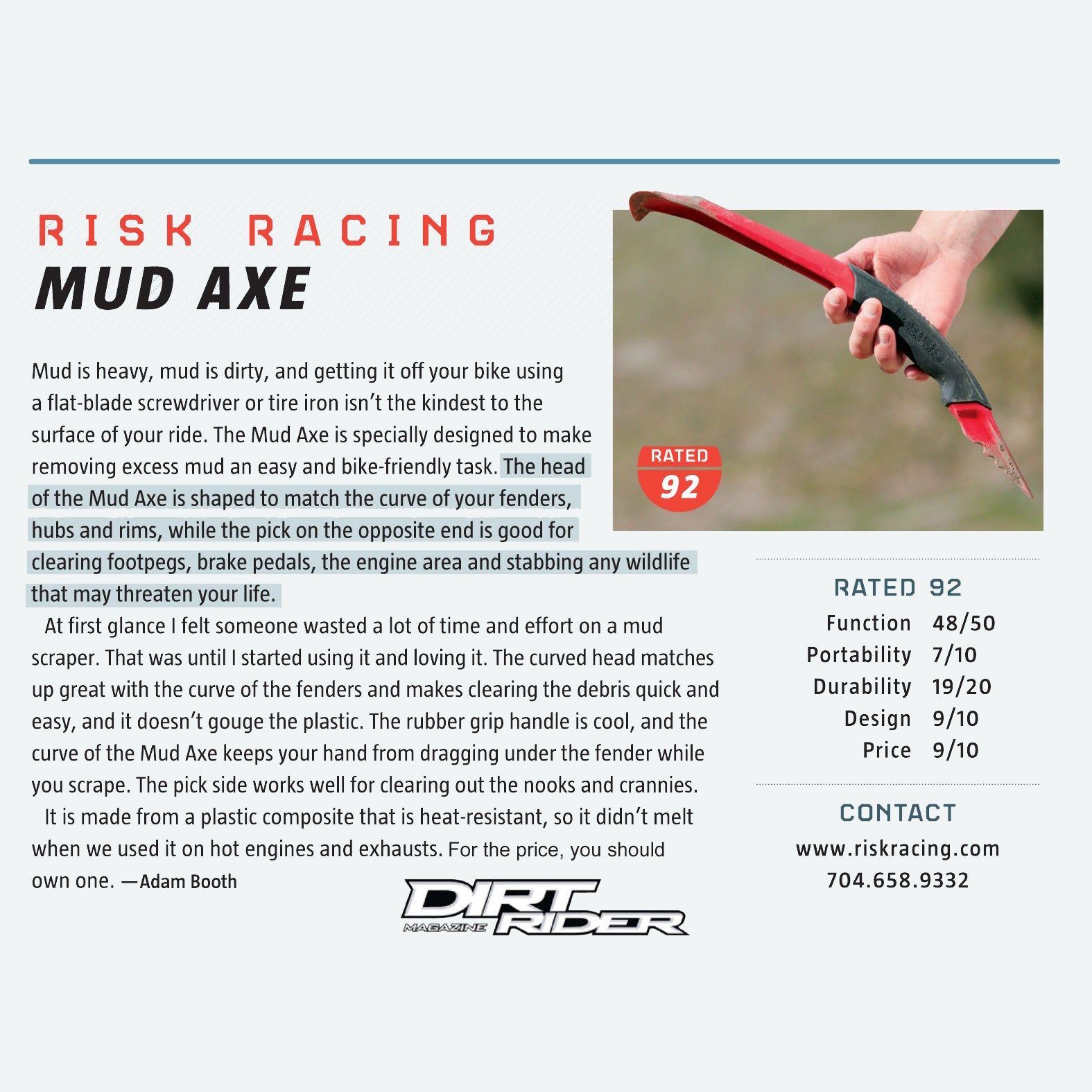 MudAxe - Premium Powersports Mud Scraper