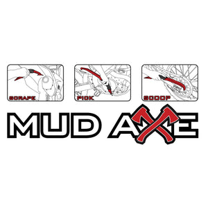 the mud axe dirt bike accessory 3 panel suggested uses diagram